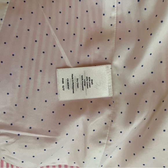 Talbots casual pink striped blazer - lined, patch pockets sz 4P- like new! - Picture 6 of 7